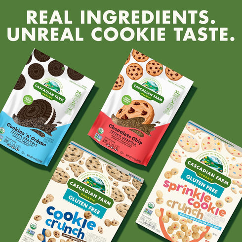 11 oz Cascadian Farm Organic Cookies 'n' Crme Cookie Granola, Whole Grain and Fiber