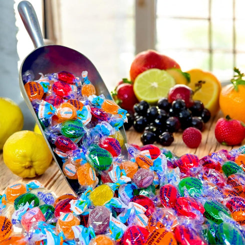 3 Lbs Sugar Free Assorted Italian Fruit Jelly Candy & Classic Fruit Hard Candies Soft, Chewy Jellies & Hard Candy, Keto