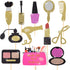 Spa Makeup Cupcake Toppers Decoration Supplies, 24Pcs Gold Glitter for Bridal Shower, Bachelorette, and 18th Birthday