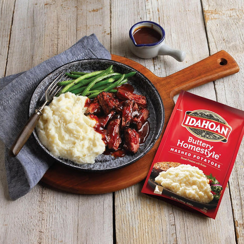 4 oz (Pack 12) Idahoan Buttery Homestyle Mashed Potatoes