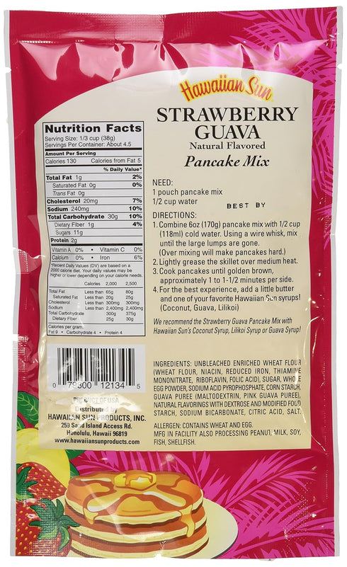 Hawaiian Sun Strawberry Guava Pancake Mix, 6 Ounce