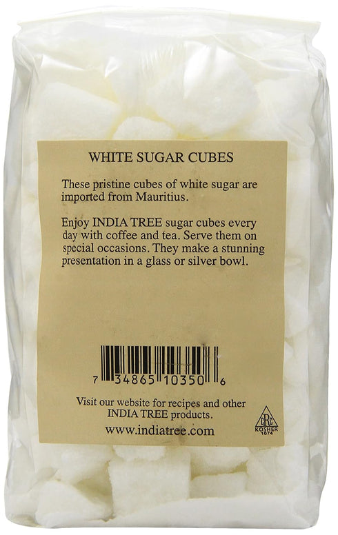 12-Ounce India Tree Rough Cut Mauritius White Sugar Cubes, Bag, Unrefined Sugar Cube, Kosher, Non GMO