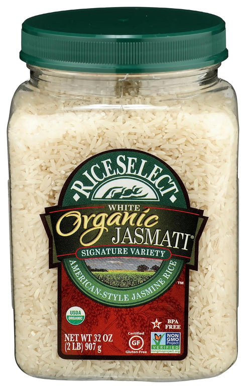 RiceSelect Jasmati Organic Rice, Long-Grain Organic Jasmine Rice, Premium Gluten-Free Rice, Non-GMO,