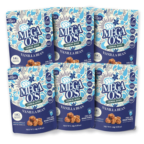 Eat Omega 3 Mega Os Vanilla Bean Cereal Bites - Gluten-Free, Dairy-Free,