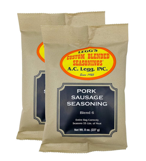 A.C. Legg Old Plantation Seasonings, Pork Sausage Blend, 6-2 Pack