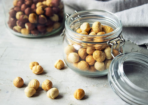 12 Filberts, Food to Live Organic Blanched Roasted Hazelnuts, Ounces Non-GMO, Dry Roasted No Skin, Whole Nuts