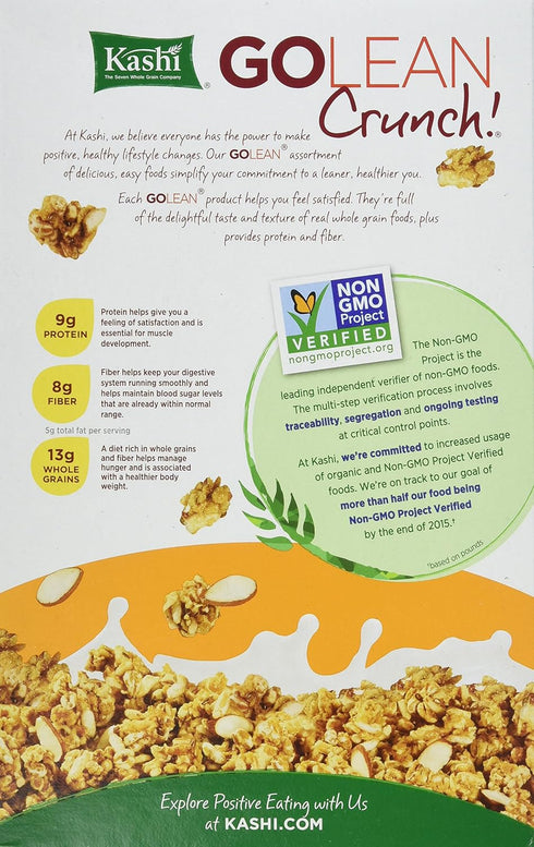 14 oz Kashi GoLean Crunch, Honey Almond Flax Cereal