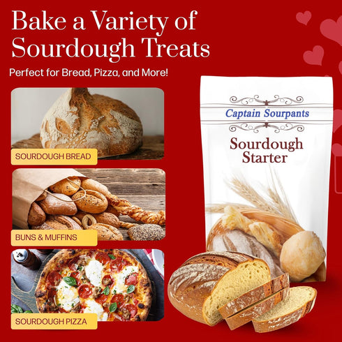100+ Mature Sourdough Starter Culture Years Old Dehydrated Sourdough Starter Kit for Delicious Homemade Sourdough Bread