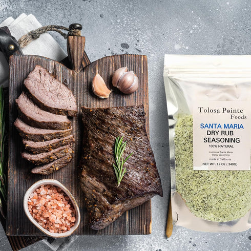 Tolosa Pointe Steak Seasoning, 12 Oz - Santa Maria, Pork Tenderloin, Prime Rib Roast, BBQ Rub, Sugar Free, Gluten Free