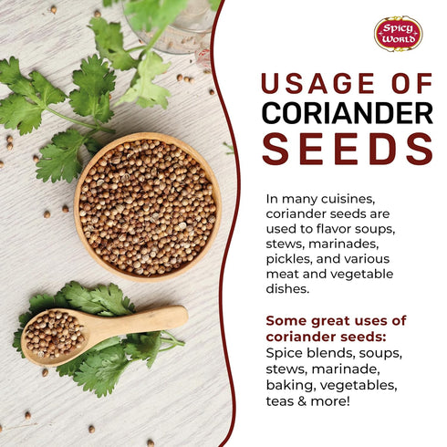 Spicy World 5 Coriander Seeds Pounds Bulk - Pure Indian Spice