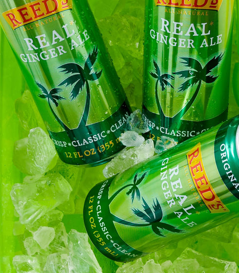 12oz 24 Pack Reed's Real Ginger Ale - Made with Pressed Organic Ginger - Crisp, Classic Taste - Slim Cans