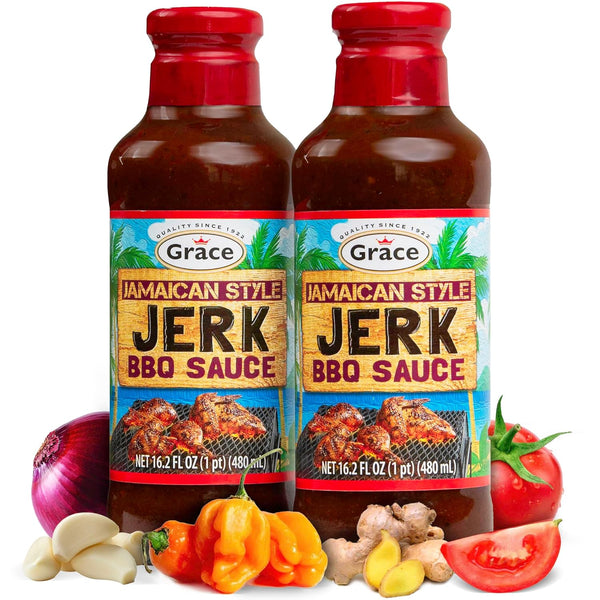 Grace Jamaican Style Jerk BBQ 16oz - 2 Pack Jamaican Jerk Seasoning,