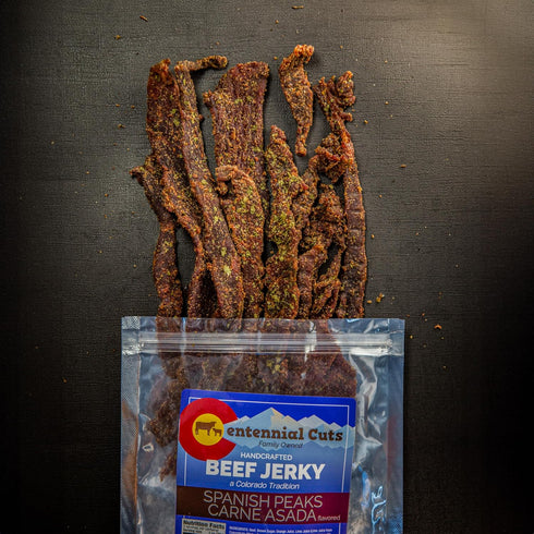 3 oz Centennial Cuts Beef Jerky Spanish Peaks Carne Asada, High Protein, Snack