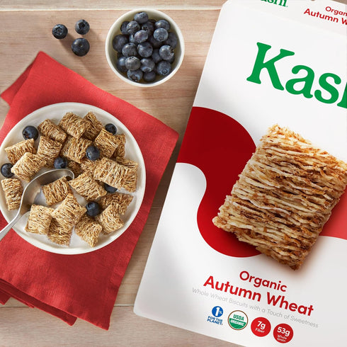 14oz (1 Kashi Breakfast Cereal, Family Breakfast, Organic Fiber Cereal, Autumn Wheat, Box Box)