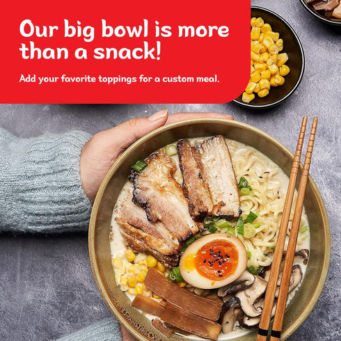 3.56 (Pack 6) Nongshim Tonkotsu Ramen with Kuromayu Noodle Big Bowl, Ounce