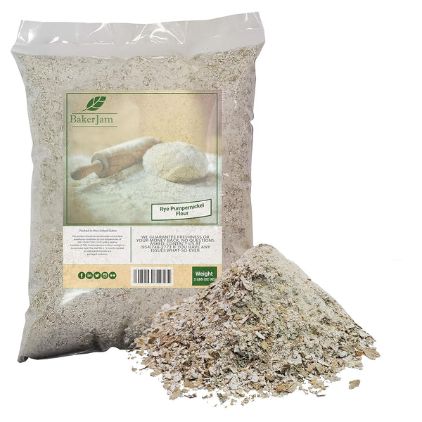 Premium Rye Pumpernickel Flour Rye Flour 2 Pounds Bulk Bag-For Sourdough Starter