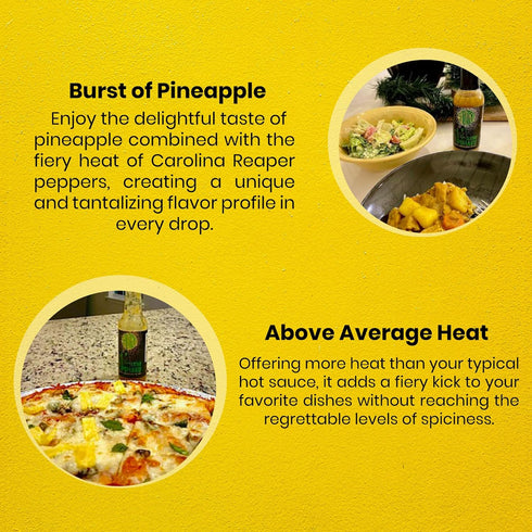 Splintered Sauce Lu'Au Pohaku Hot Sauce - Tropical Fusion of Pineapple and Carolina Reaper
