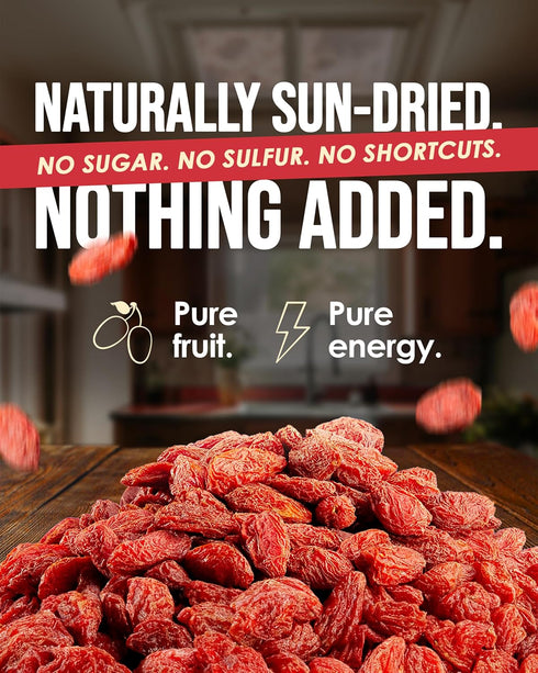 2 lb/32 oz Nutrient Elements Goji Berries USDA Organic, Raw, Sun-Dried, Hand-Picked Extra Large Dried Berries