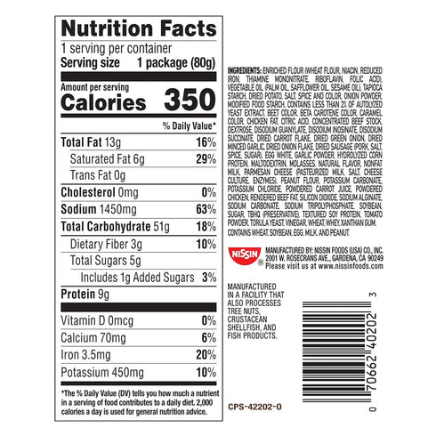 2.82 (Pack 6) Nissin Cup Noodle Ramen Noodle Soup, Curry, Ounce
