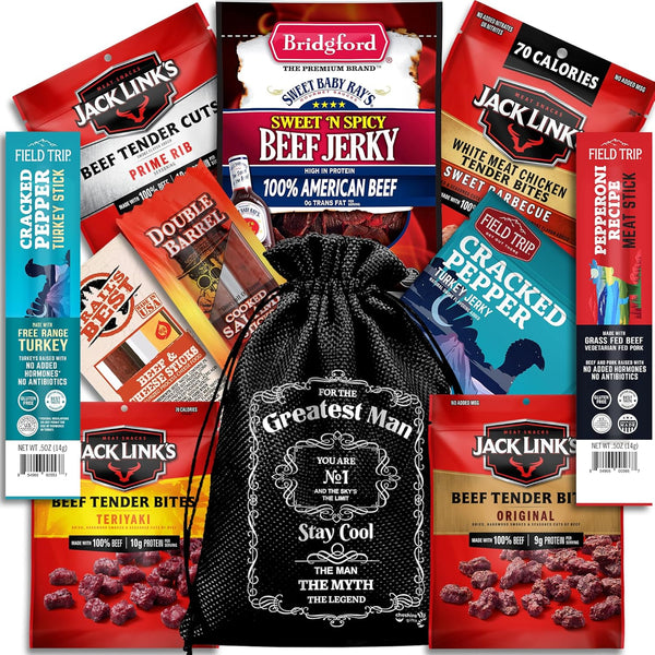 Beef Jerky Gift Baskets For Men - Meat And Cheese Gift Baskets,