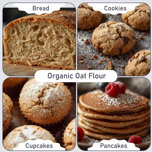 5 Lb Great River Milling Organic Oat Flour | Gluten Free Whole Grain Flour | Non-GMO, Kosher, Vegan Certified |
