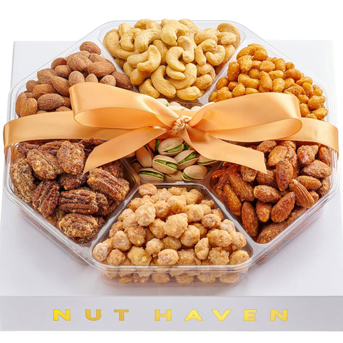 Mothers Day Nuts Gift Basket - Assortment of Sweet & Roasted Salted