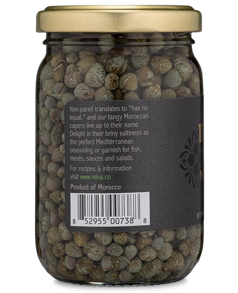 7 oz, Mina Capers Non Pareil Perfect Mediterranean Seasoning or Garnish, Moroccan Capers Jar, Made with only Caper