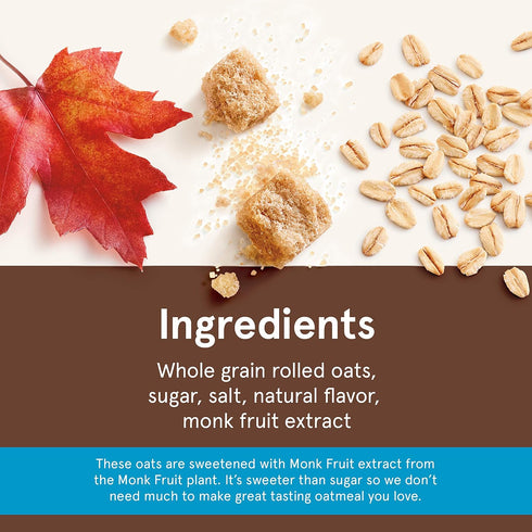 10-Count 1.19oz (Pack 6) Quaker Instant Oatmeal Lower Sugar Maple & Brown Sugar, Boxes
