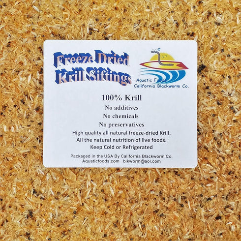 Aquatic Foods Inc. Freeze Dried Arctic Krill Semi Powdered Siftings for Fry, Babies, Small Fish