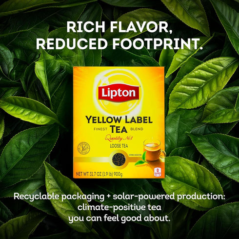 900 (Pack 1) Lipton Yellow Label International Blend | Premium Tea |Black Tea | Rich Flavor for Traditional Chai |