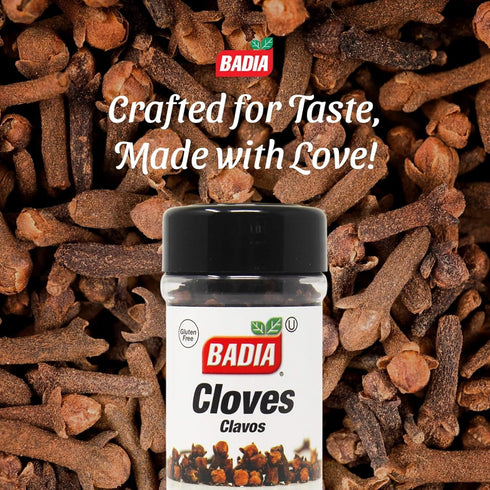 1.25 oz, Badia Whole Cloves, Premium Spice for Baking, Cooking, Beverages, Aromatic & Flavorful