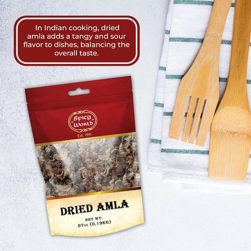 Spicy World Amla 7 Dried Fruit (Indian Gooseberry) Ounce Bag - Pure, and High Vitamin C Content