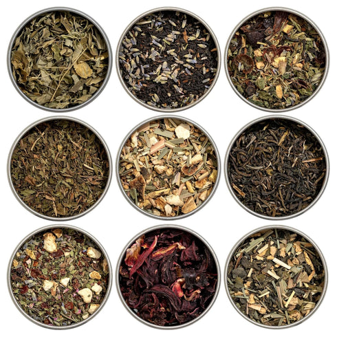 Heavenly Tea Leaves Organic Wellness Tea Sampler (Approx. 90 Cups of Tea),
