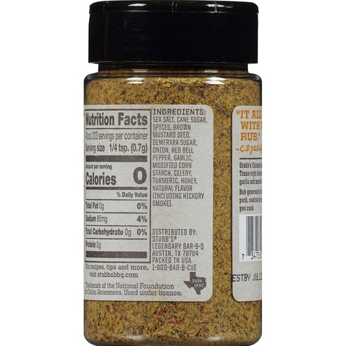 5.04 oz (Pack 6) Stubb's Chicken Rub
