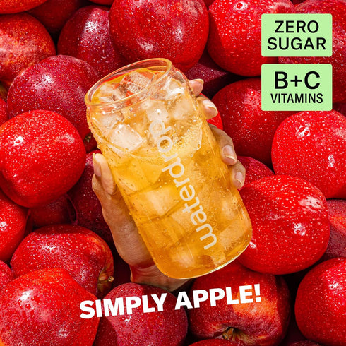 B3, B5 24 Waterdrop Hydration Cubes with Vitamin C, & Electrolytes, Apple Flavor, Flavored Water Enhancer Electrolyte