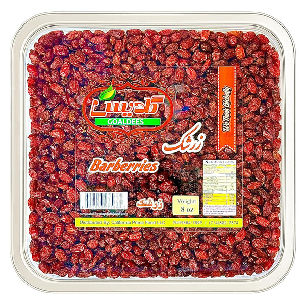 GOALDEES Dried Barberries Premium Quality Zereshk Tart & Natural, 8 oz (226g)