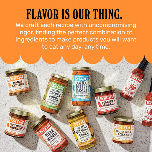 9 Pack 2 Brooklyn Delhi Mango Chutney - Ounces - Made with Ripe Mangos, Golden Raisins, Fresh Ginger, Garam Masala