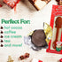 2025 3 2 Needzo Christmas Hot Cocoa Melting Balls with Mini Marshmallows and Chocolate Stirring Spoons, Individually