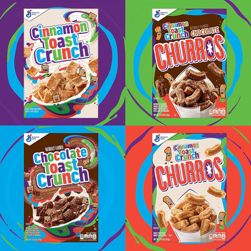 2 oz (Pack 12) Cinnamon Toast Crunch Breakfast Cereal Cup, Single Serve Cereal