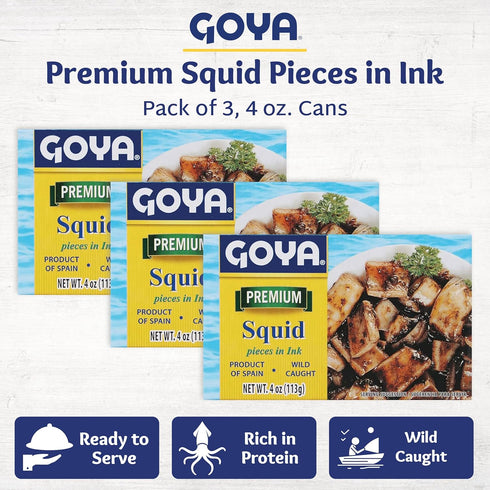 4 oz. (Pack 3 Goya Calamares Tinta Squid