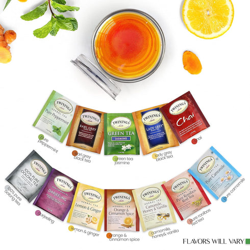 Set 12 Package Tea Lovers Gifts Basket - Gift Include Temperature Retention Cup Special Blend Teabags & Honey Presented