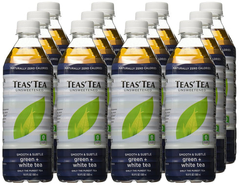 16.9 Oz (Pack 12) Teas' Tea Unsweetened Green + White, Fl