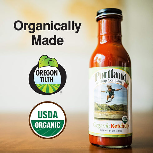 (14 oz pack 3) Portland Organic Ketchup Gift Box by Portlandia Foods fl - of Naturally Gluten-free, Vegan, non-GMO