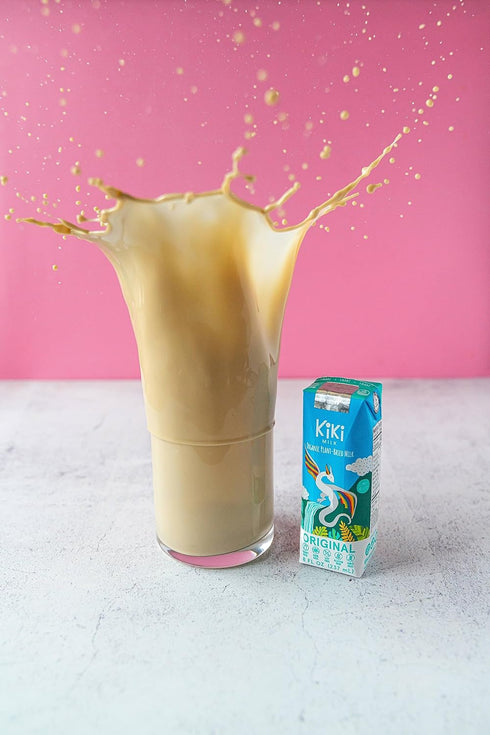 2x 8oz 2x 8oz Kiki Milk Plant Based Milk - The Starter Kit - Chocolate Milk & Organic Original Kiki Milk - Calcium