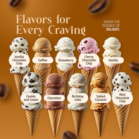 5 2 (1 Pack, Triple Scoop - Premium Coffee Ice Cream Mix For Ice Cream Maker. Simple, Easy, Delicious. From Gourmet Mix