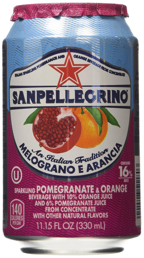 11.15 Oz 12 Pack San Pellegrino Melograno E Arancia (Pomegranate & Orange) Fl