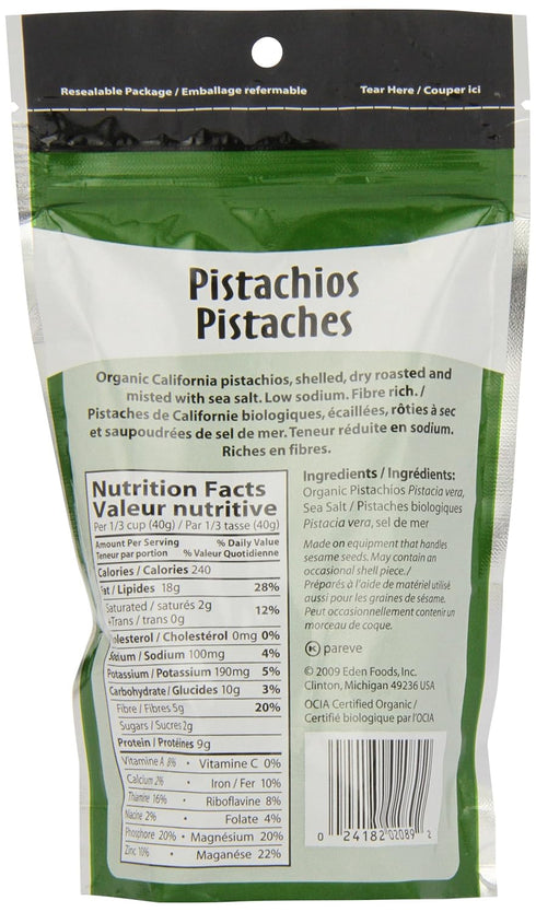 4 OZ EDEN FOODS Organic Pistachios