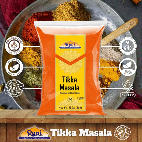 7-Spice 7oz (200g) Rani Tikka Masala Indian Blend ~ All Natural | Salt-Free | Vegan | No Colors | Gluten Friendly |