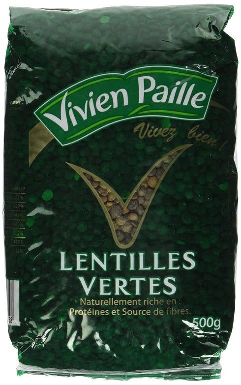 Vivien Paille Dry Green Lentils from France 17.6oz
