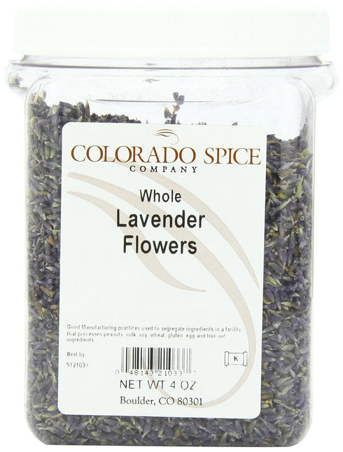 Colorado Spice Lavender Flowers, Whole , 4-Ounce Jars (Pack of 2)